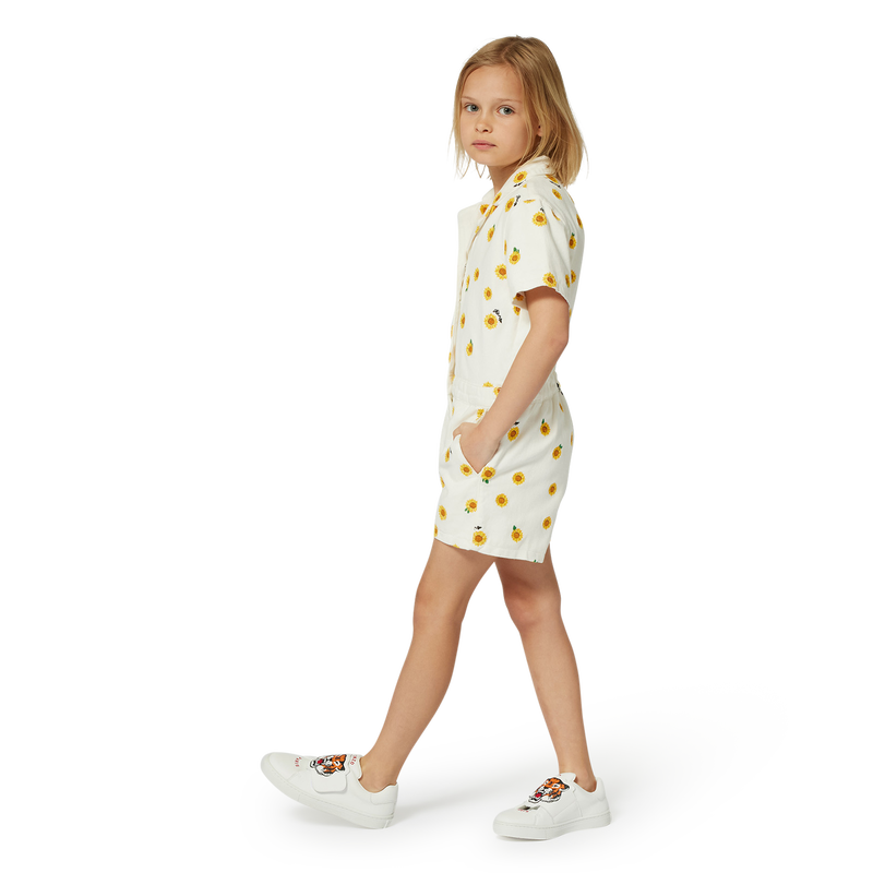 Cotton shorts playsuit KENZO KIDS 
                        GIRL