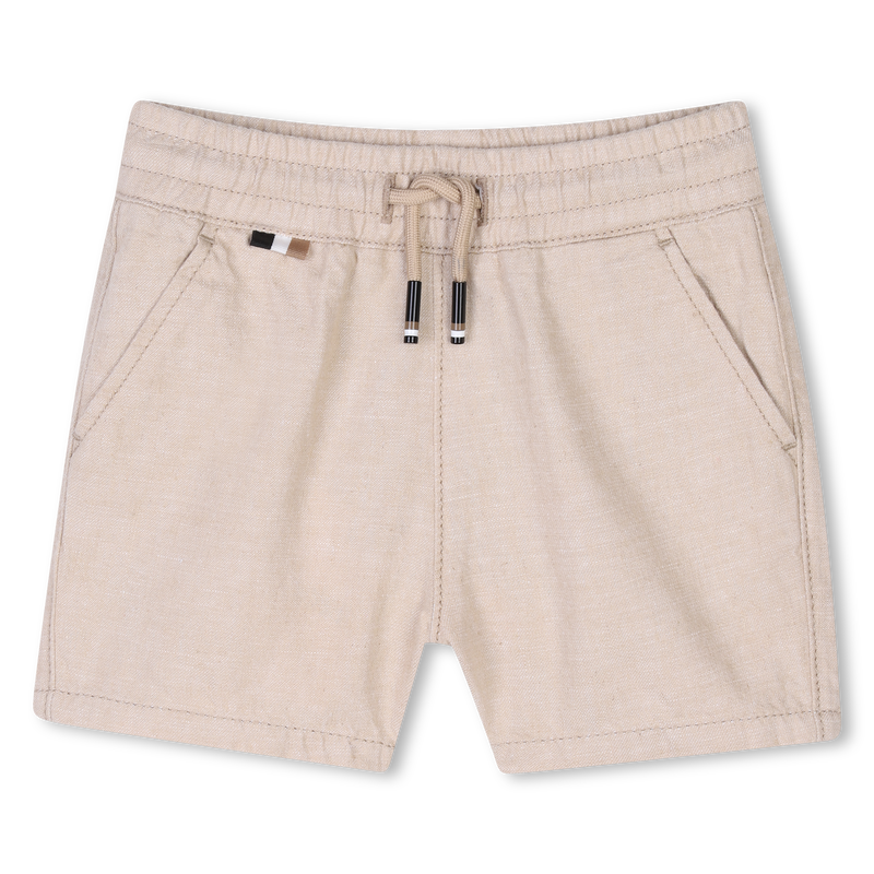 Linen and cotton shorts BOSS 
                        BOY