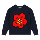 Knitted flower and logo jumper KENZO KIDS 
                    GIRL