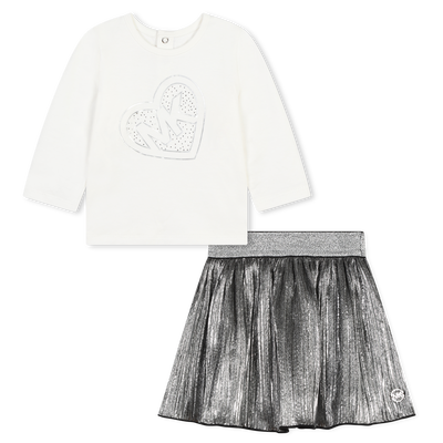 Cotton T-shirt and skirt MICHAEL KORS GIRL