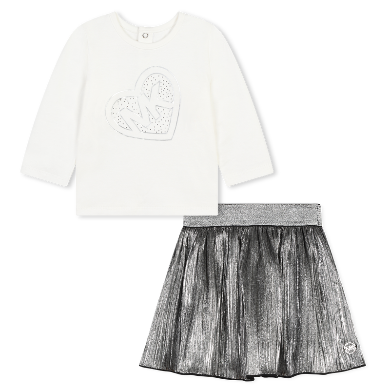 Cotton T-shirt and skirt MICHAEL KORS 
                        GIRL