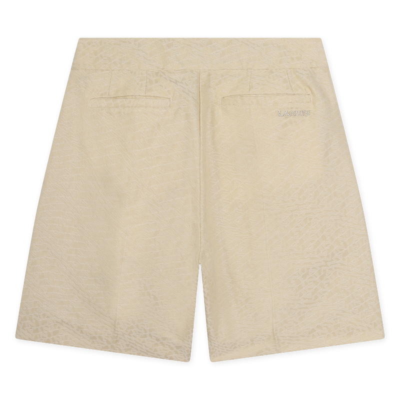 Flared cotton-blend Bermudas