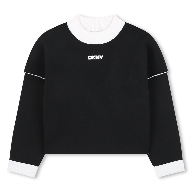 Reversible knit sweater DKNY 
                        GIRL