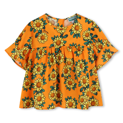 Cotton satin blouse KENZO KIDS GIRL