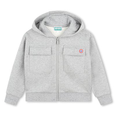 Fleece jogging cardigan KENZO KIDS GIRL