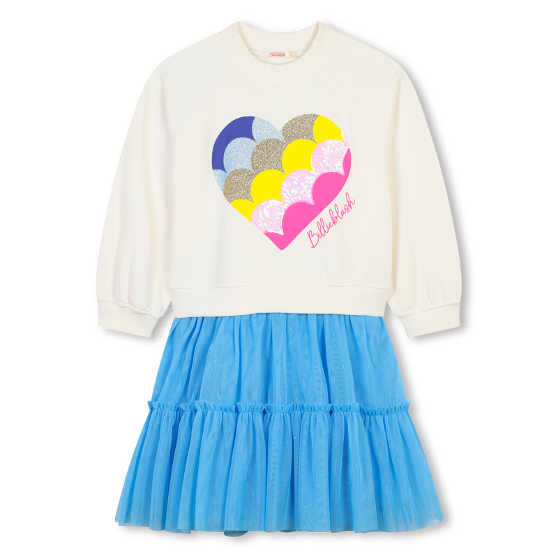 Bi-material novelty dress BILLIEBLUSH 
                        GIRL