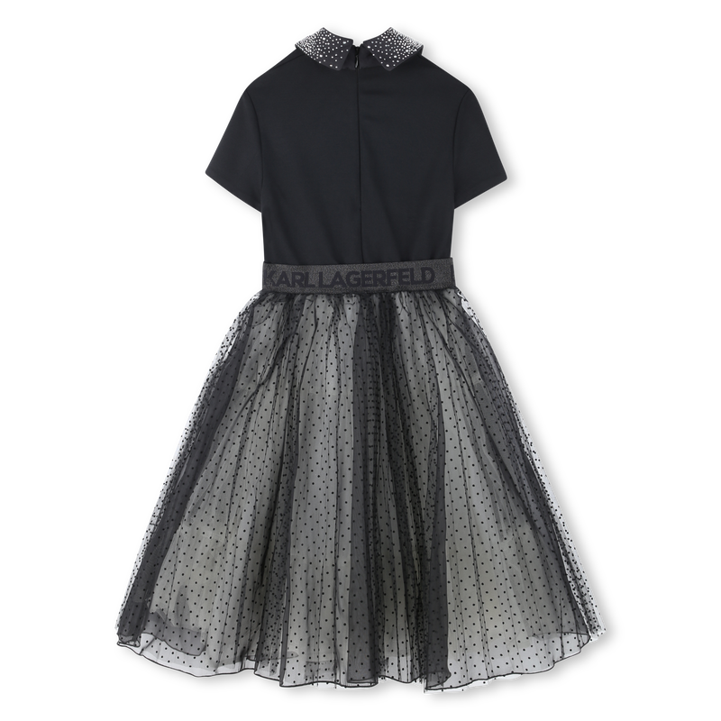Multimaterial party dress KARL LAGERFELD KIDS 
                        GIRL