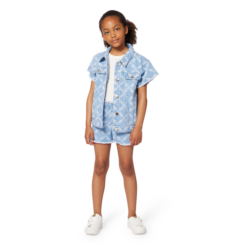 Short-sleeved denim jacket MICHAEL KORS 
                        GIRL