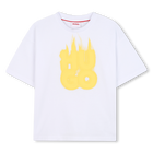 Short-sleeved cotton T-shirt, WHITE, hi-res