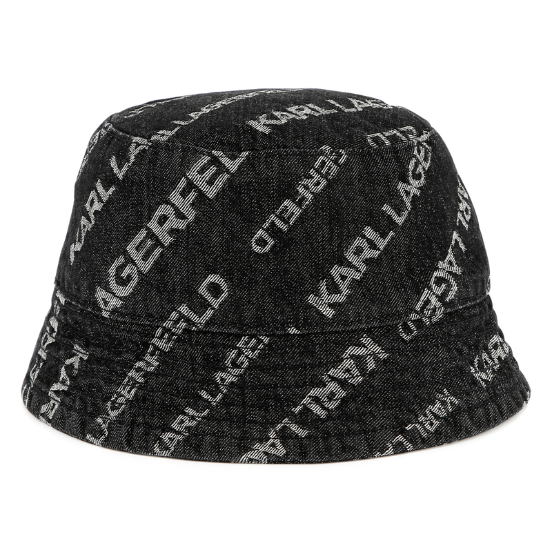 Printed denim bucket hat KARL LAGERFELD KIDS 
                        BOY