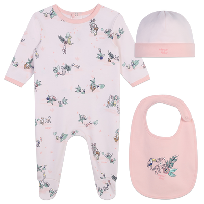 Cotton pyjamas, hat and bib KENZO KIDS GIRL