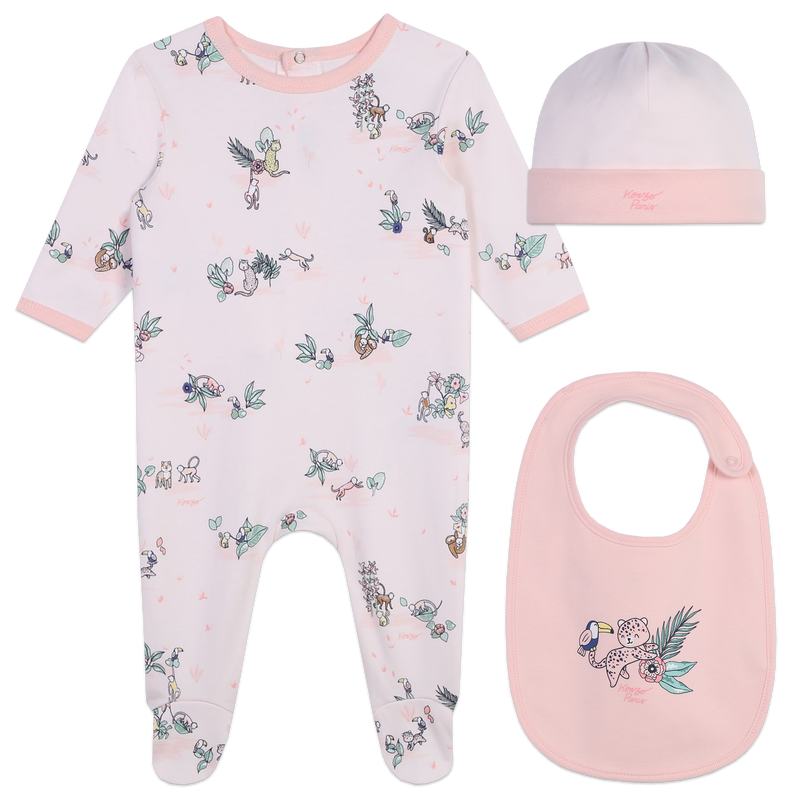 Cotton pyjamas, hat and bib KENZO KIDS 
                        GIRL