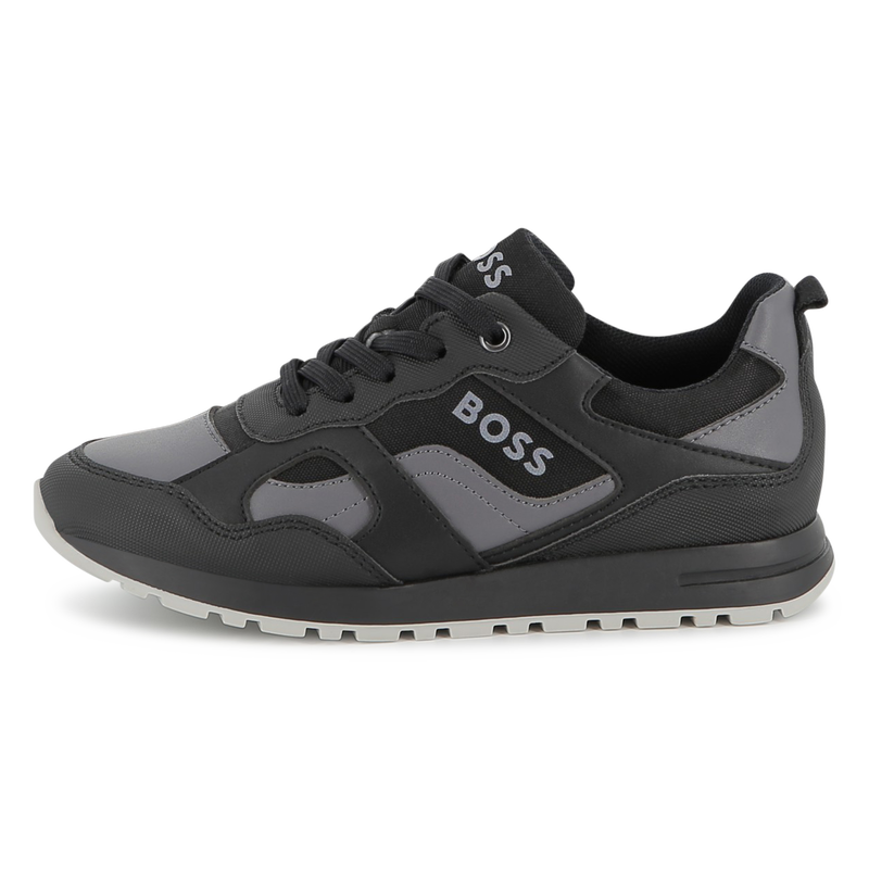 Faux and canvas sneakers BOSS 
                        BOY