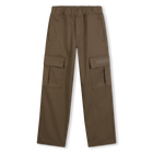 Elasticated waist trousers, KHAKI, hi-res