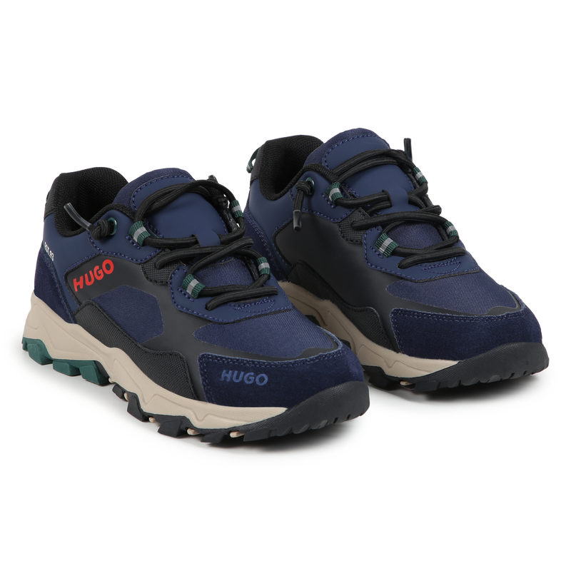 Multi-material trainers HUGO 
                        BOY