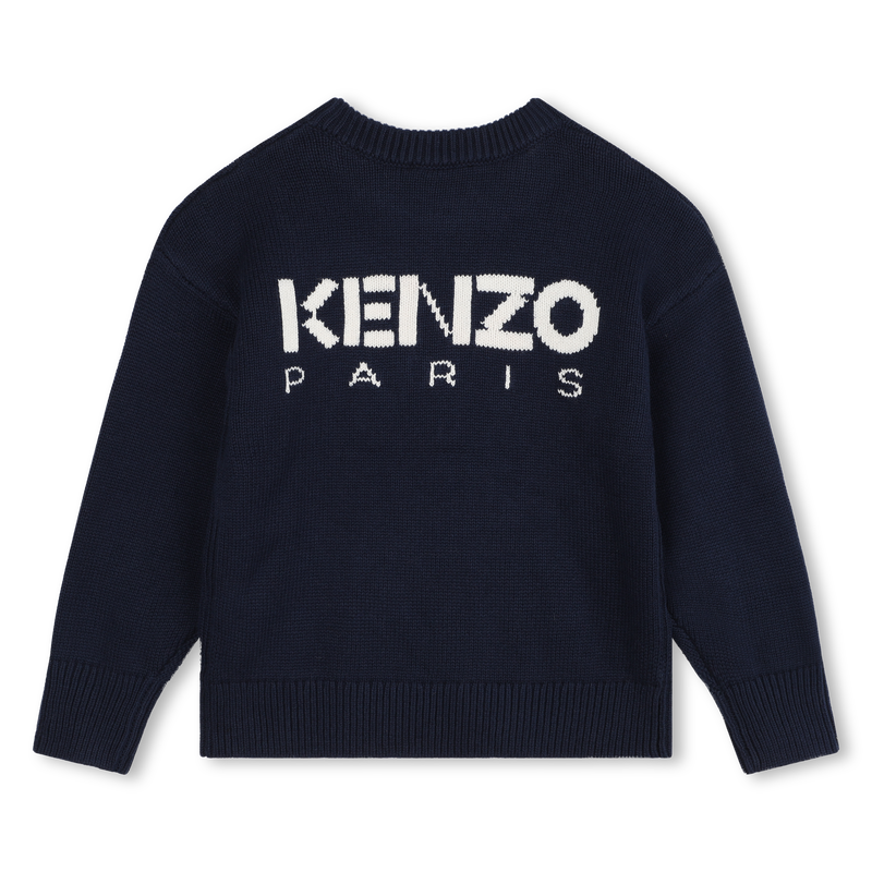 Knitted flower and logo jumper KENZO KIDS 
                        GIRL