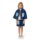 Embroidered denim jacket KENZO KIDS 
                    GIRL