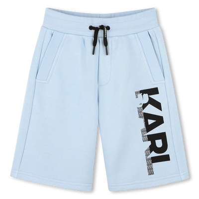Elasticated cotton Bermudas KARL LAGERFELD KIDS BOY