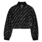 Denim jacket with puff sleeves KARL LAGERFELD KIDS 
                    GIRL