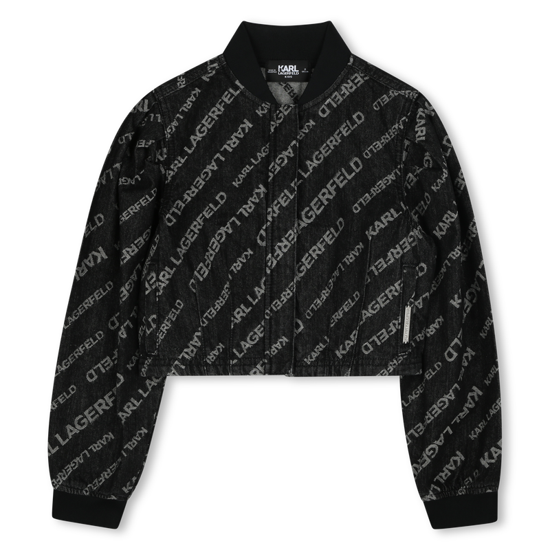 Denim jacket with puff sleeves KARL LAGERFELD KIDS 
                        GIRL
