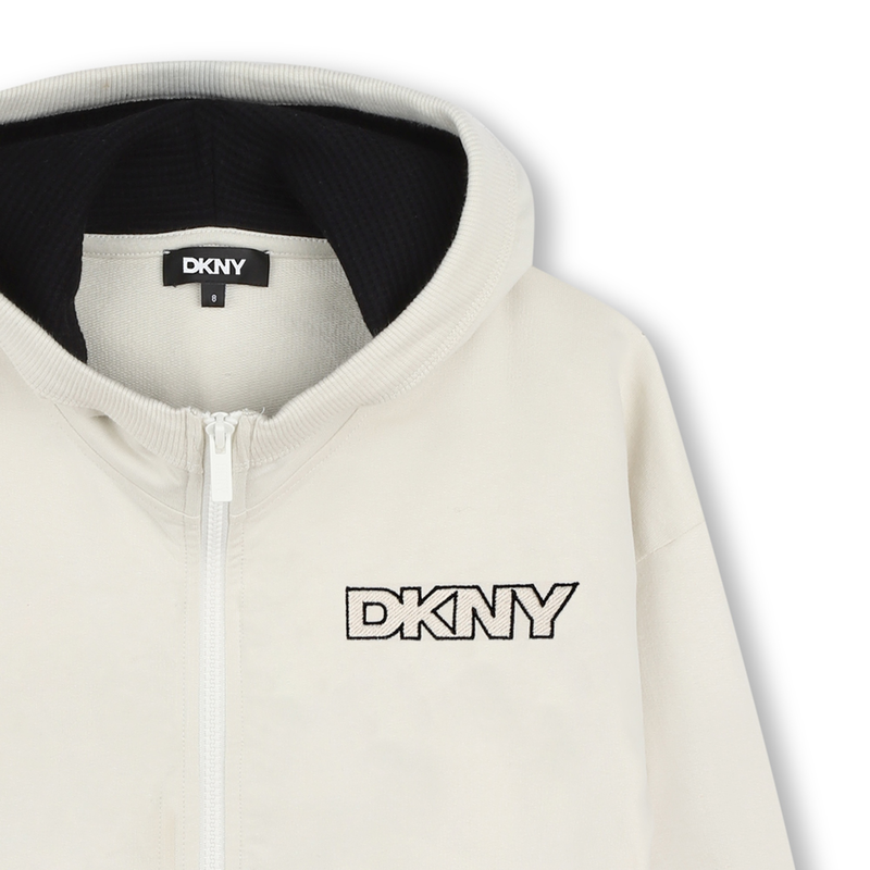 Hooded fleece cardigan DKNY 
                        UNISEX