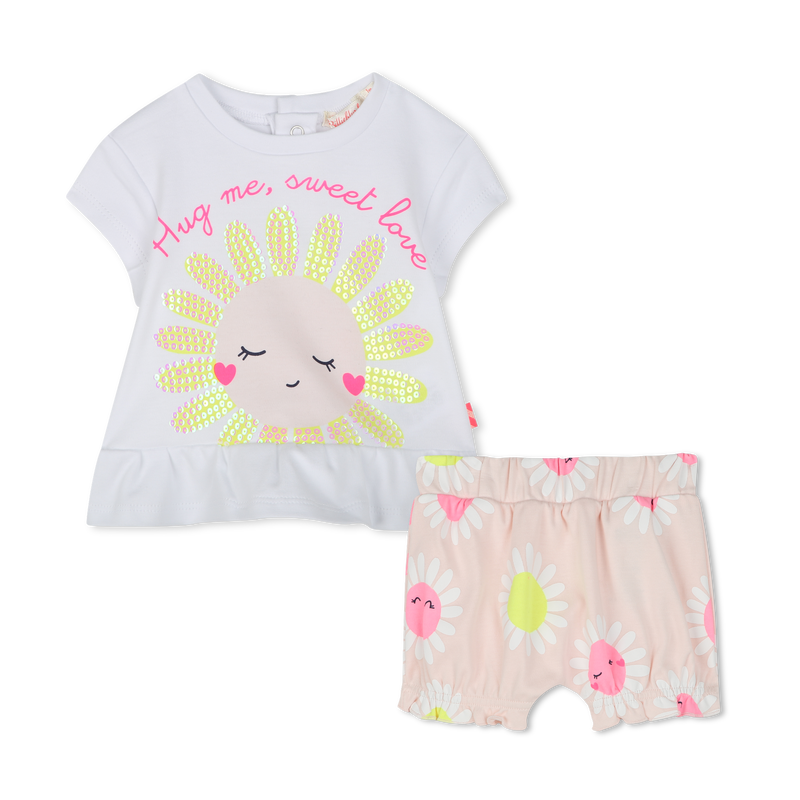 Cotton T-shirt and shorts BILLIEBLUSH 
                        GIRL