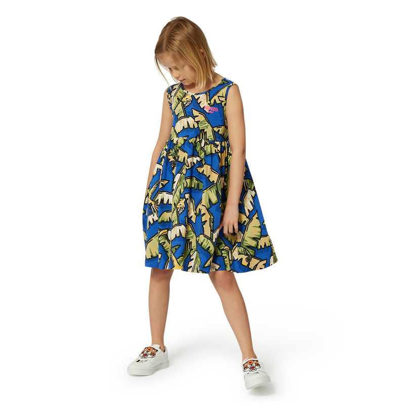Strappy cotton dress KENZO KIDS 
                        GIRL