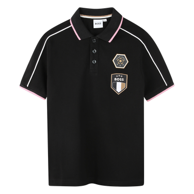 Short-sleeved cotton polo BOSS BOY