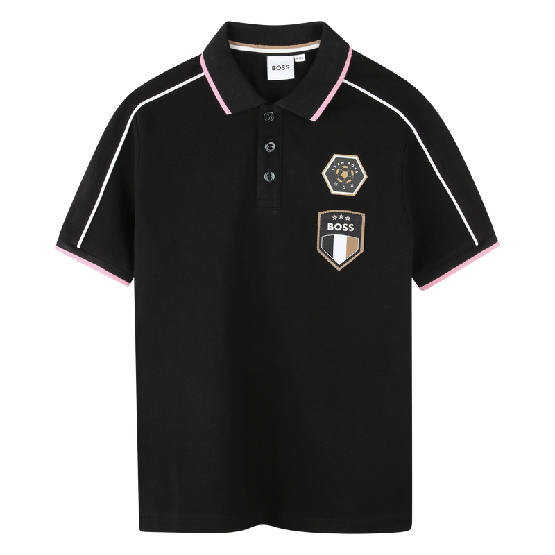 Short-sleeved cotton polo BOSS 
                        BOY