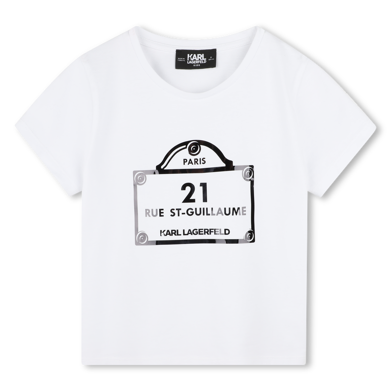 T-shirt with prints KARL LAGERFELD KIDS 
                        GIRL