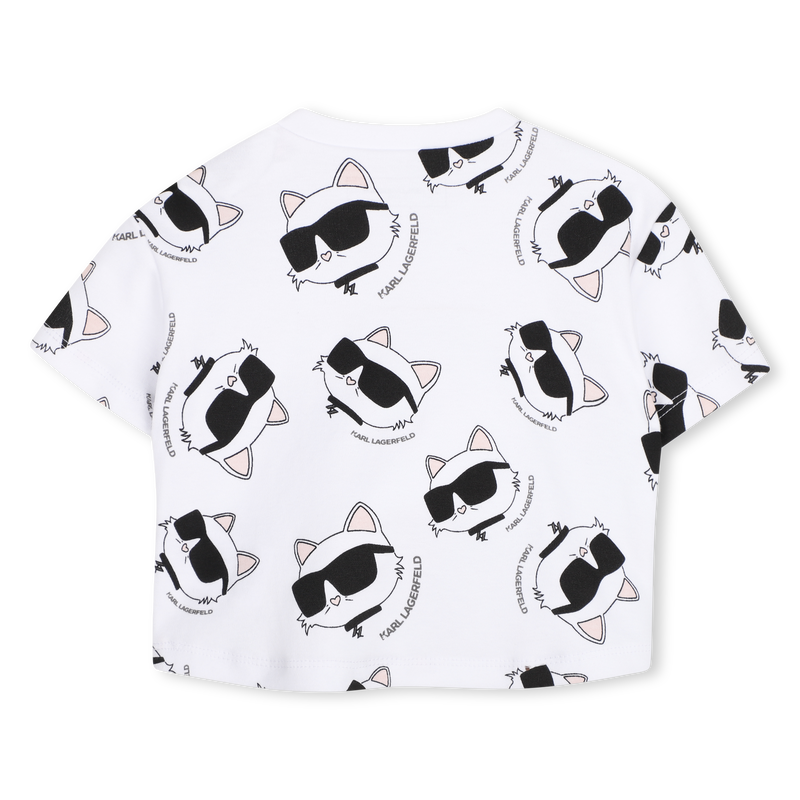 T-SHIRT AND SHORTS SET KARL LAGERFELD KIDS 
                        GIRL