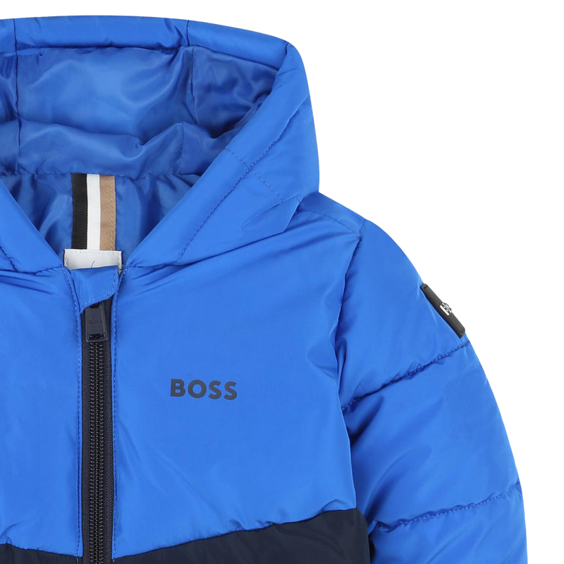 Two-tone hooded puffer jacket BOSS 
                        BOY