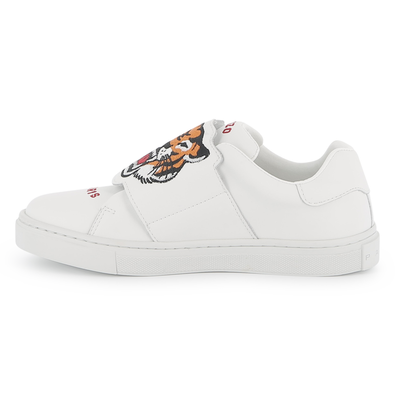 Leather hook-and-loop trainers KENZO KIDS 
                        UNISEX