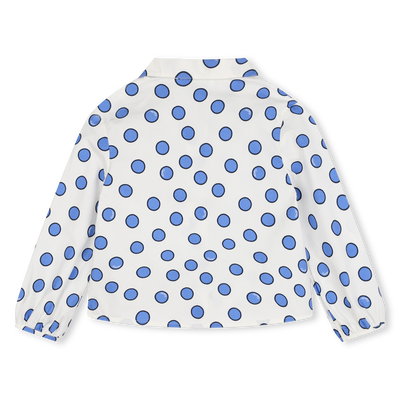 Cotton Polka-Dot Shirt KENZO KIDS GIRL