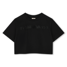 Cropped T-shirt with diamant&eacute;s MARC JACOBS 
                    GIRL