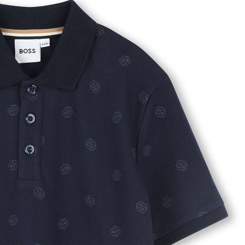 Printed straight-cut polo BOSS 
                        BOY