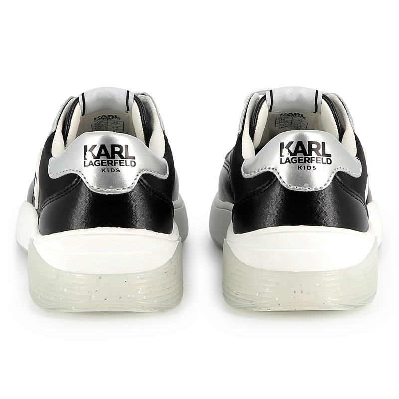 Lace-up trainers with badge KARL LAGERFELD KIDS 
                        GIRL