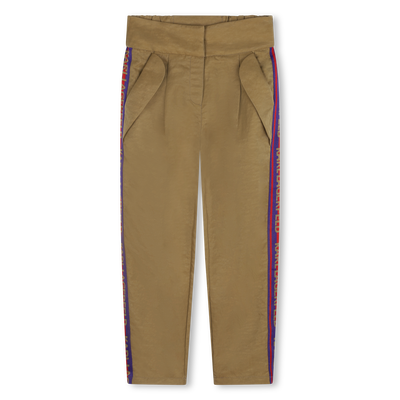 Trousers with striped trim KARL LAGERFELD KIDS GIRL