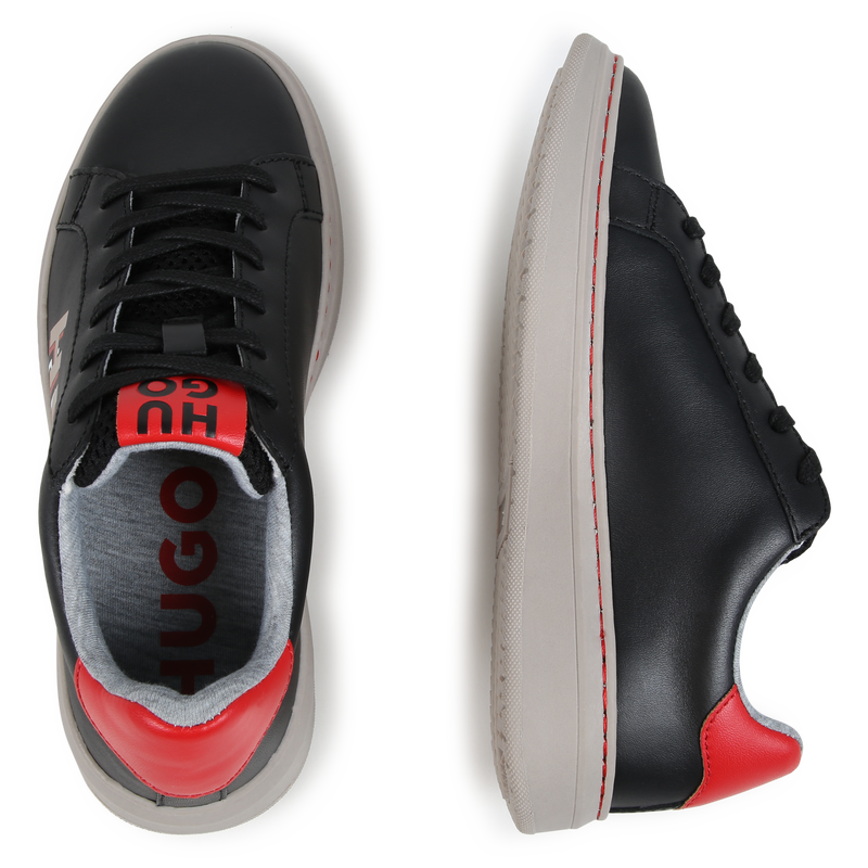 Lace-up leather trainers HUGO 
                        BOY