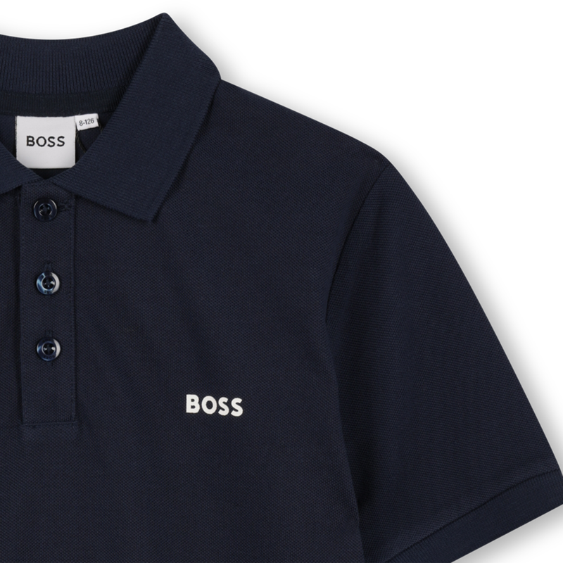 Cotton polo shirt with logo BOSS 
                        BOY