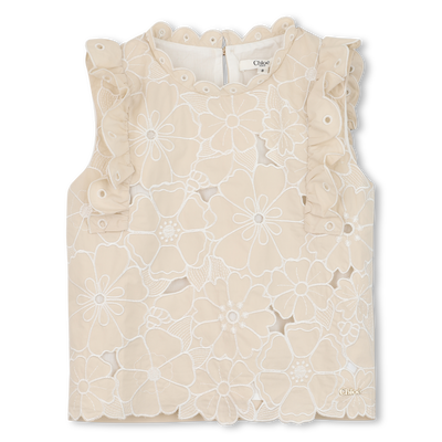 FLORAL EMBROIDERY T-SHIRT CHLOE GIRL