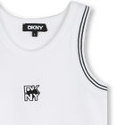 Ribbed embroidered vest top DKNY 
                    GIRL