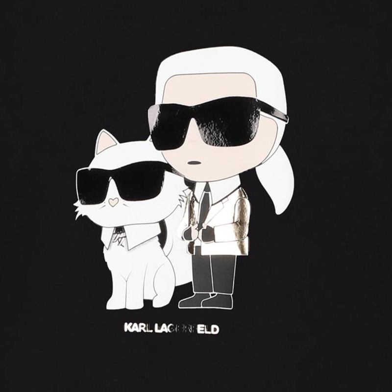 T-shirt with print KARL LAGERFELD KIDS 
                        GIRL