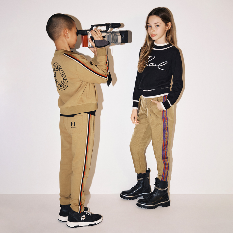 Stripe detail jogging bottoms KARL LAGERFELD KIDS 
                        BOY