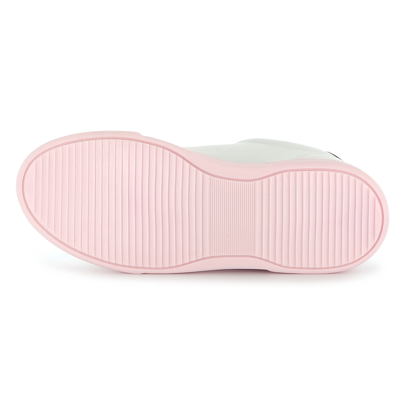 Lace-up leather trainers KARL LAGERFELD KIDS 
                        GIRL