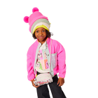 Cardigan in plush fabric BILLIEBLUSH 
                    GIRL