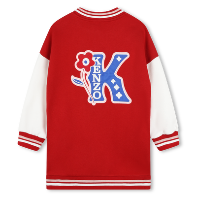 Embroidered fleece dress KENZO KIDS GIRL