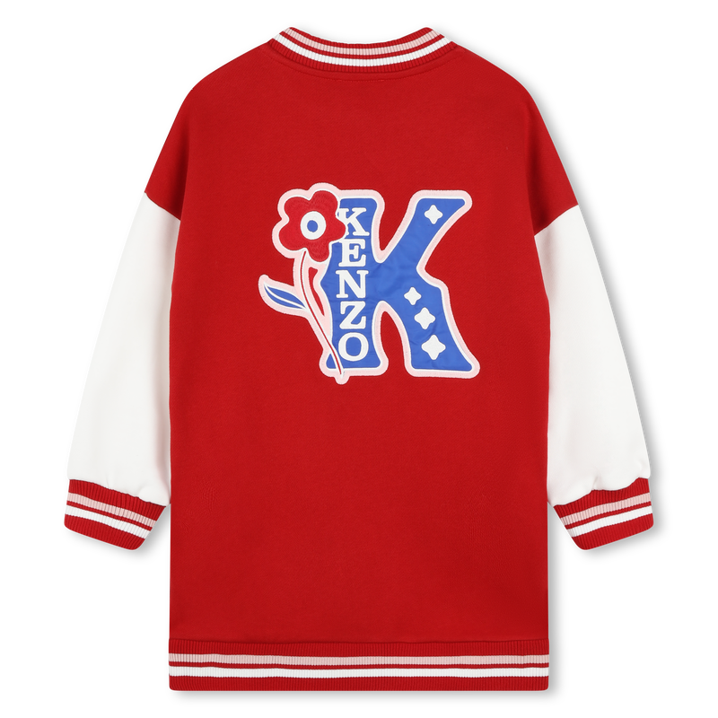 Embroidered fleece dress KENZO KIDS 
                        GIRL