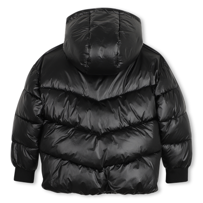 Hooded down jacket KARL LAGERFELD KIDS GIRL
