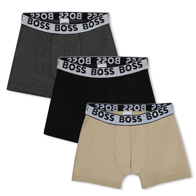 Set of 3 cotton boxer shorts BOSS 
                        BOY